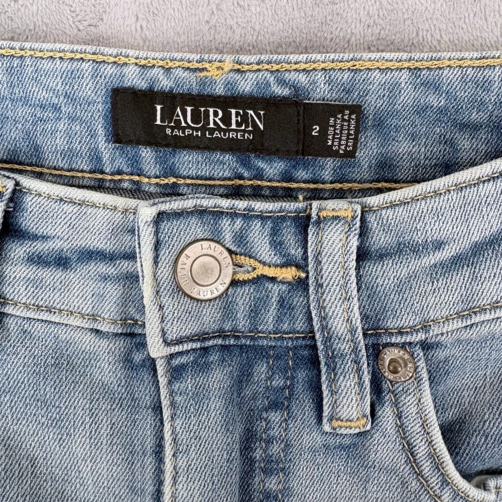Lauren Ralph Lauren Jeans Womens 2 (27x28) Blue Skinny Light Wash Classic Preppy